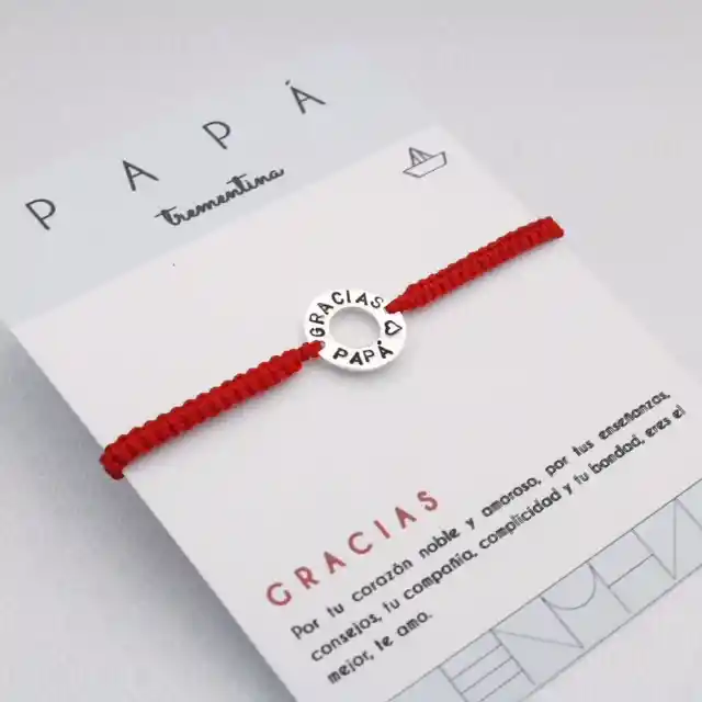 Pulsera Gracias Papá Tejida