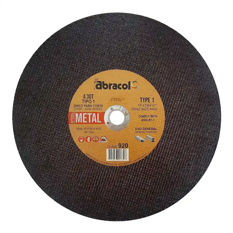 Disco Abracol C/m 14 Uso General (dt1 350x2.8x25.4mm) (clave 920) (abdia0030146)