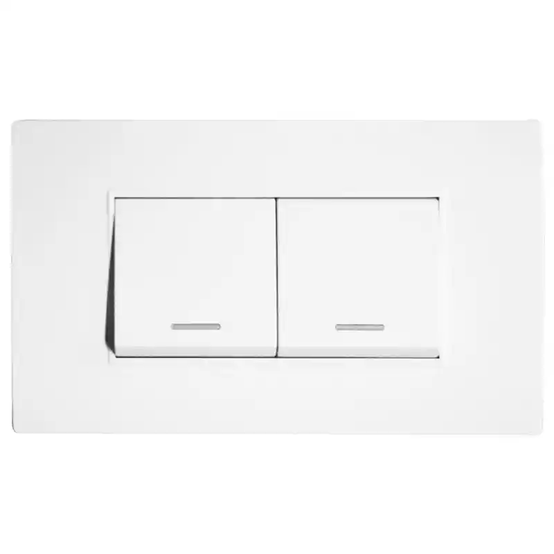 Linea Bk Plus Blanca Incrustar Swiche Doble Conmutable 110-220 (118k-02-3w) (ht20675)