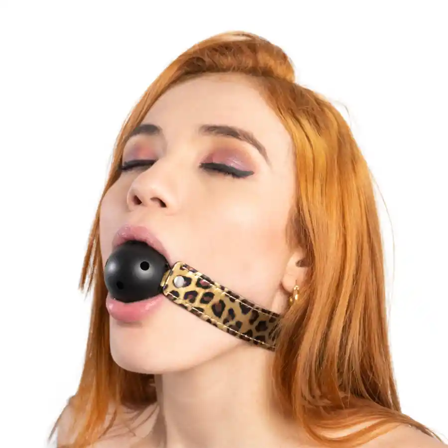 Bola De Mordaza Ball Gag Crosby Animal Print