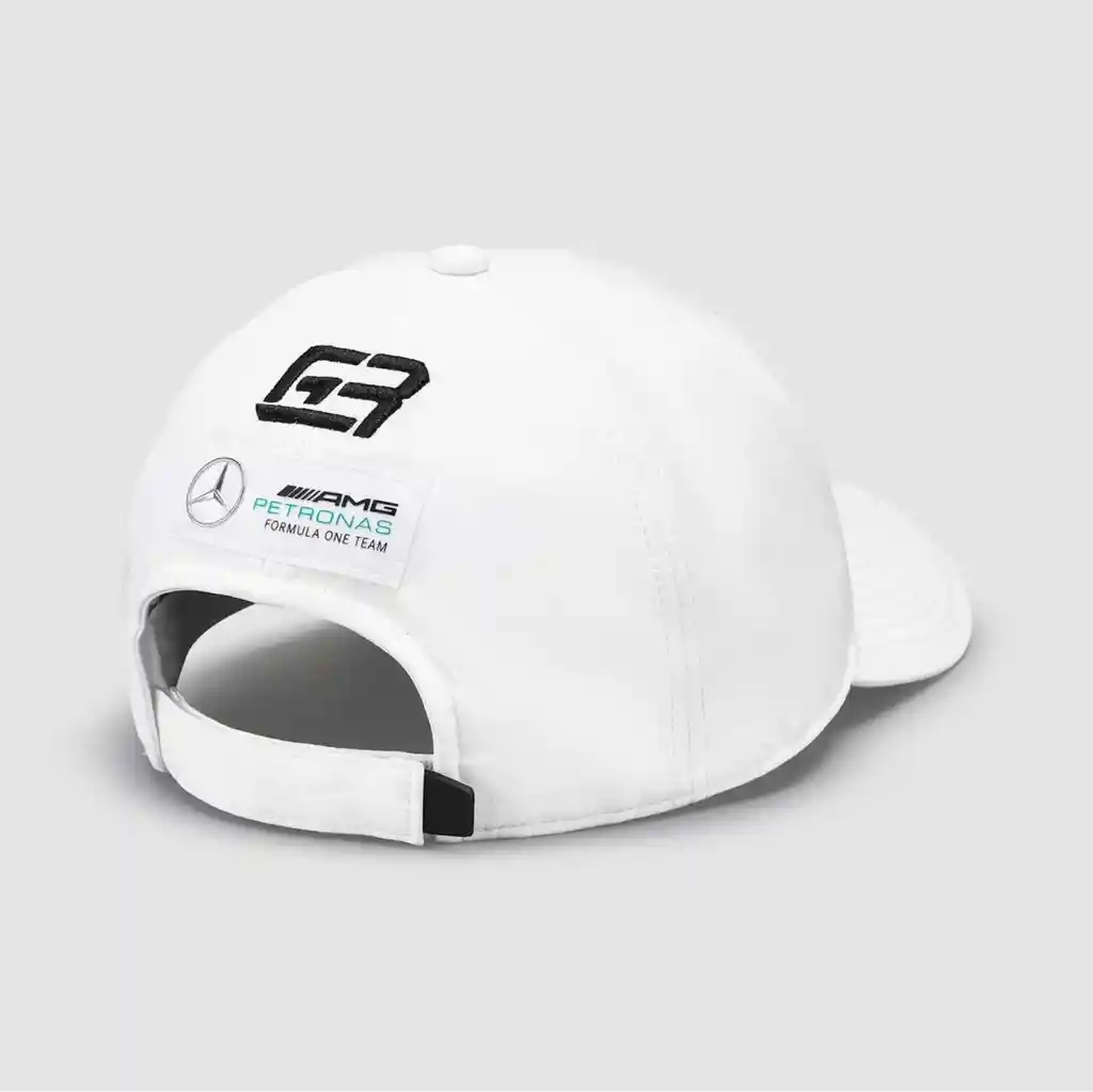 Gorra Mercedes Amg Russell Aniversario 55 Años Blanco F1