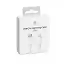 Cable Usb-c 2.0 Apple Blanco Con Entrada Usb Tipo C Salida Lightning