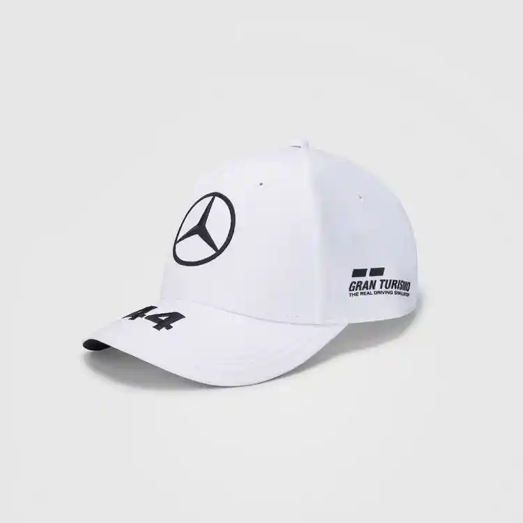 Gorra Mercedes Amg F1 Lewis Hamilton De Colección 44 Blanco