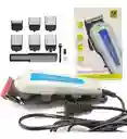 Maquina Peluquería Profesional + Kit 9 Piezas Corte De Cabello Gris