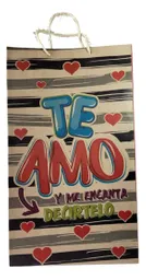 Bolsa Empaque Para Regalo Ecológica Decorada Grande 40 Cm