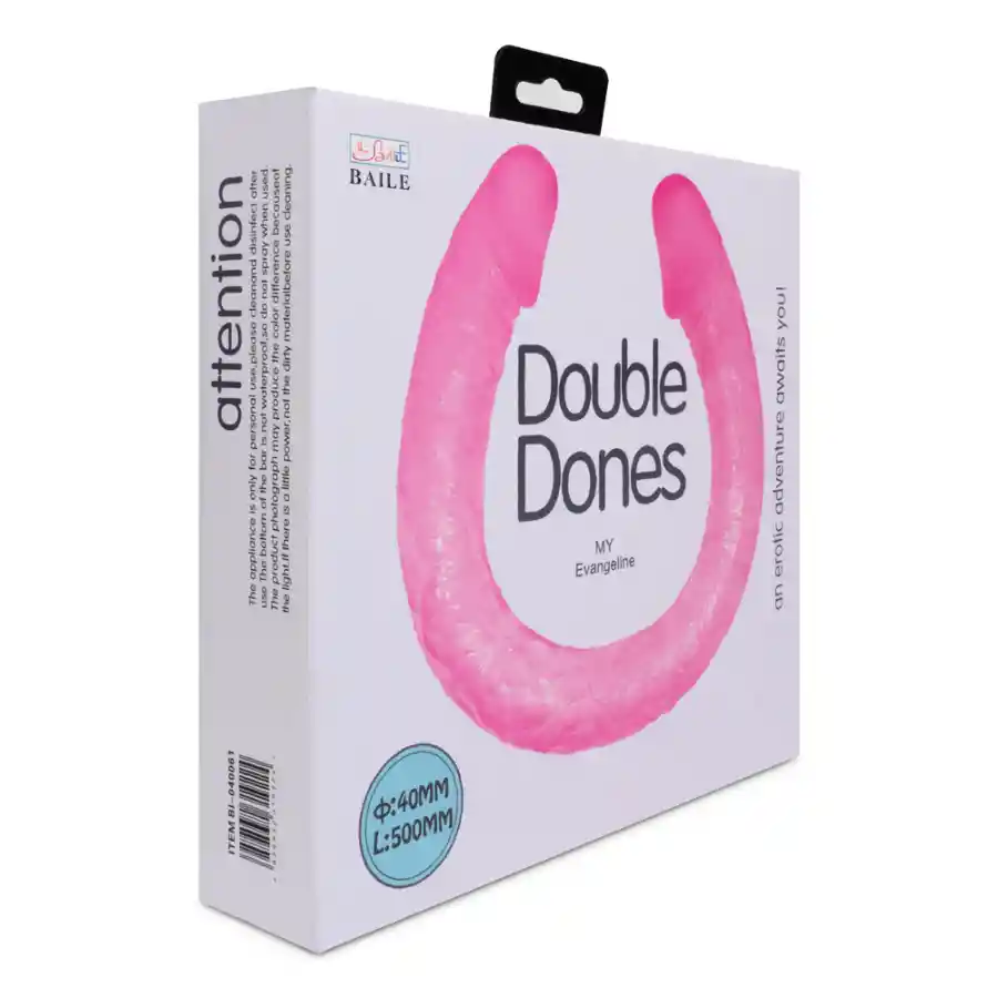 Dildo Doble Romeo 49,2cm - Dildo Doble Punta Rosado