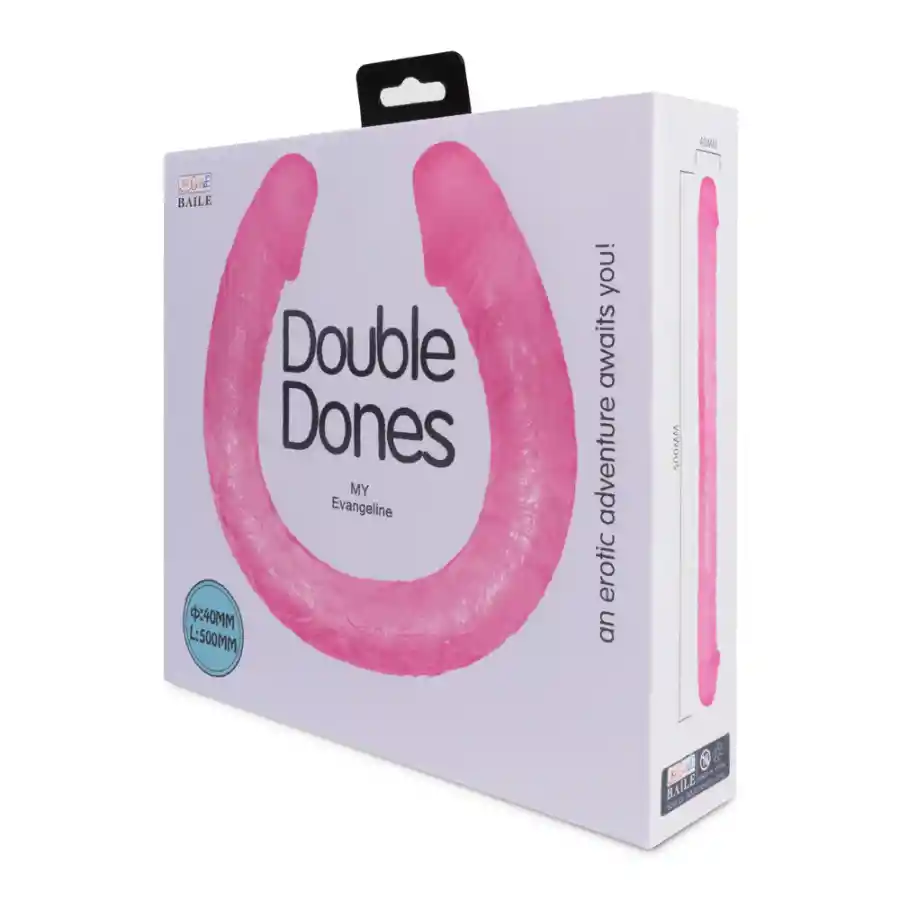 Dildo Doble Romeo 49,2cm - Dildo Doble Punta Rosado