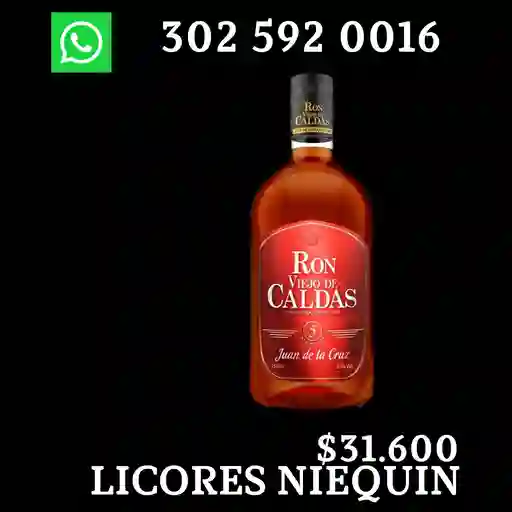  Ron Viejo De Caldas 5 Anos Juan De La Cruz 375 Ml X Media Botella 