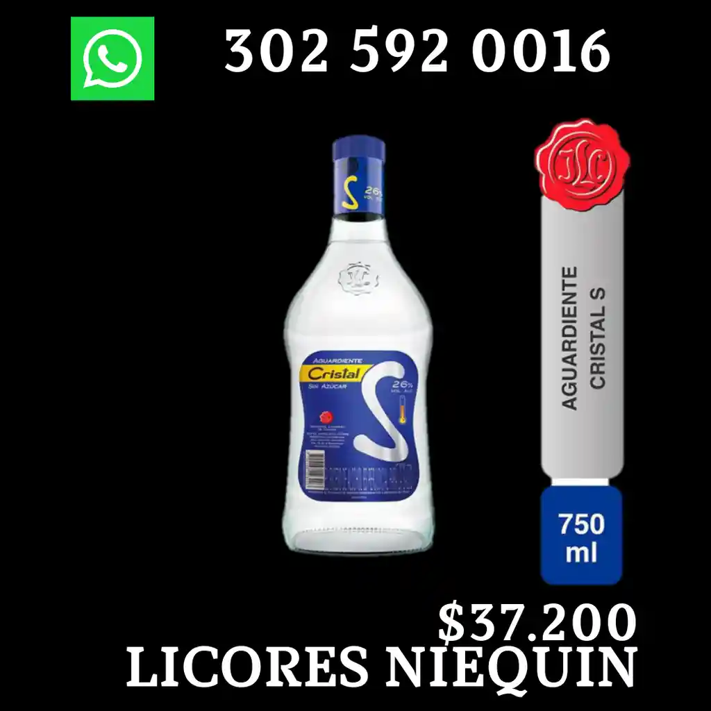 Cristal Aguardiente Sin Azucar S750 Ml X Botella