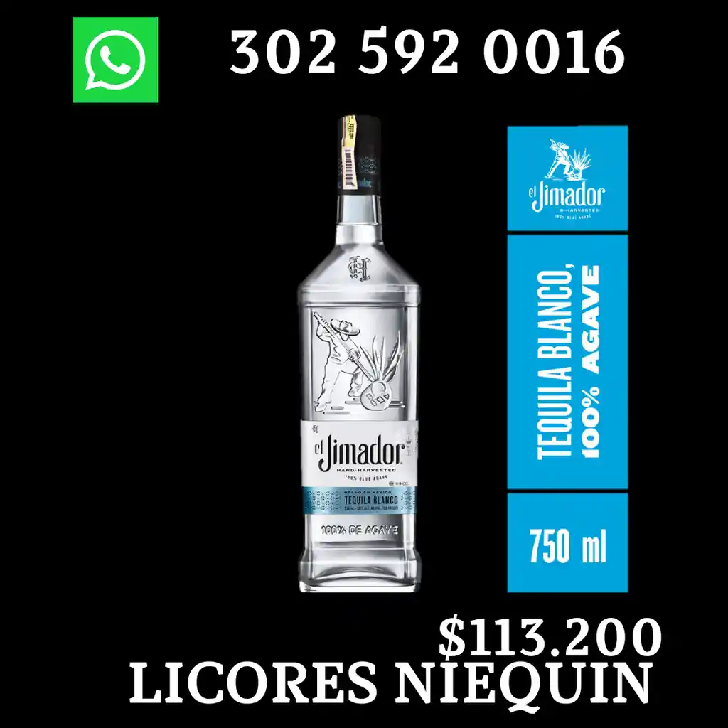 Jimador Tequilablanco 750 Ml X Botella