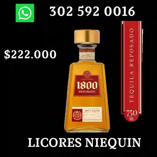 1800 Tequila Reposado Botella 750 Ml