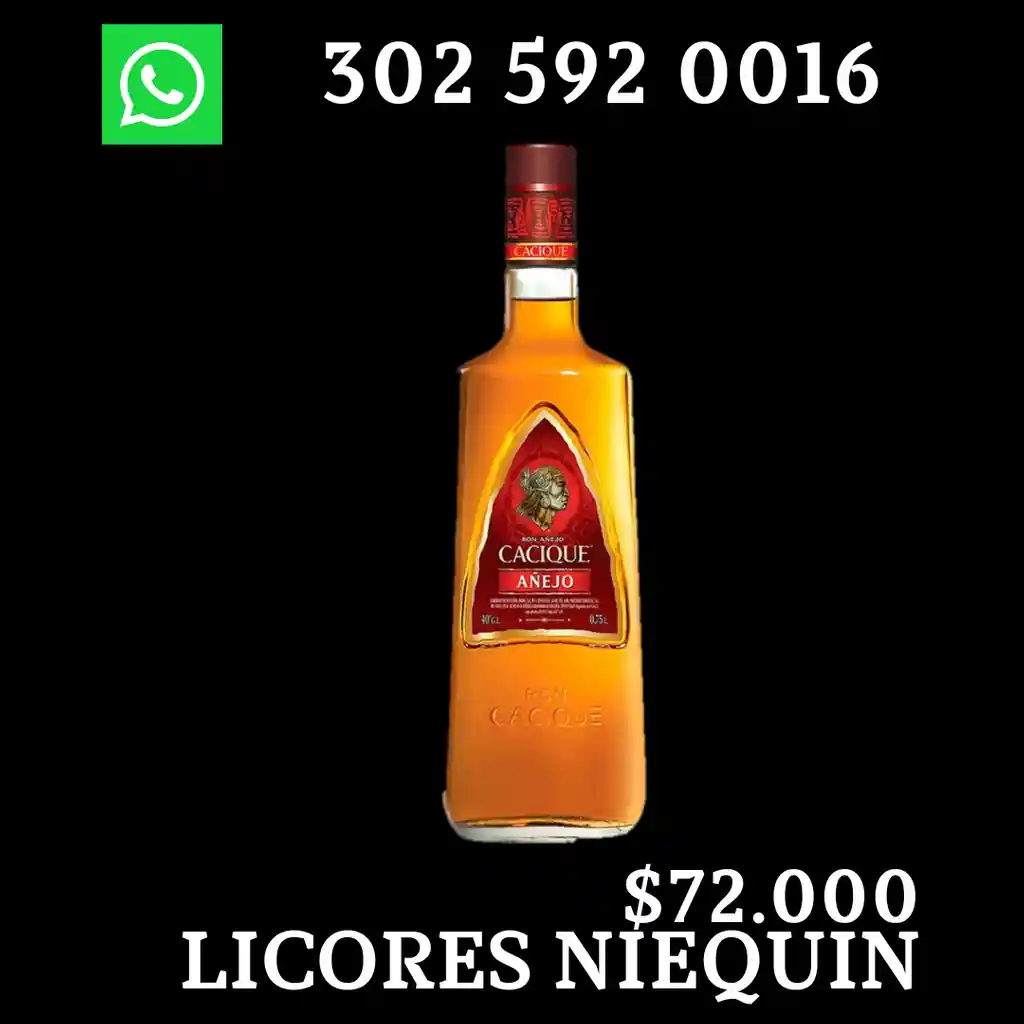 Ron Añejo Cacique X 750 Ml