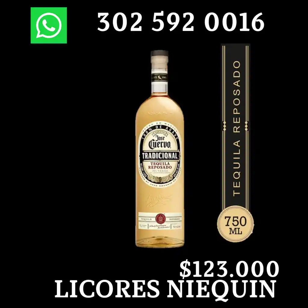 Tequila Tradicional Jose Cuervo Botella X 750 Ml