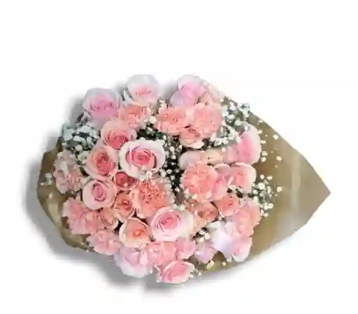 Bouquet De 12 Rosas Y Follaje