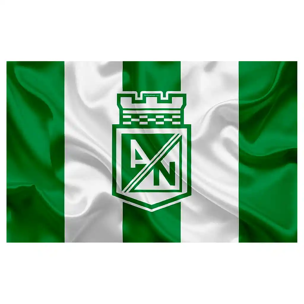 Bandera Atlético Nacional 1.50x90cm Exterior Grande