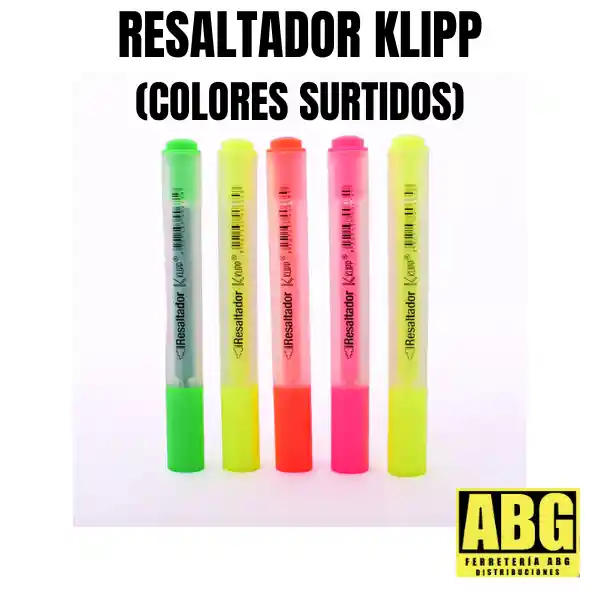 Resaltador Klipp Xunidad (colores Surtidos)