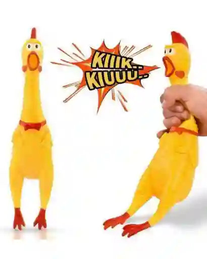 Juguete Pollo Chillon Sonido 30cm 1 Unidad