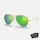 Ray-ban 3025 112/19 Aviador Maco Dorado Mate Lente Verde Ray Ban Rayban Gafas De Sol