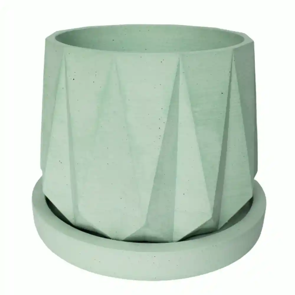 Matera De Mesa En Cemento 10 Cm Lirio Menta