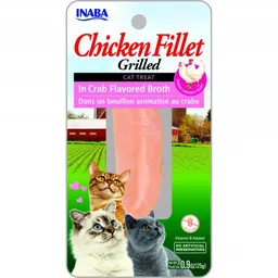 Inaba Cat Chicken Fillet Grilled In Crab Flavored Broth X 25g