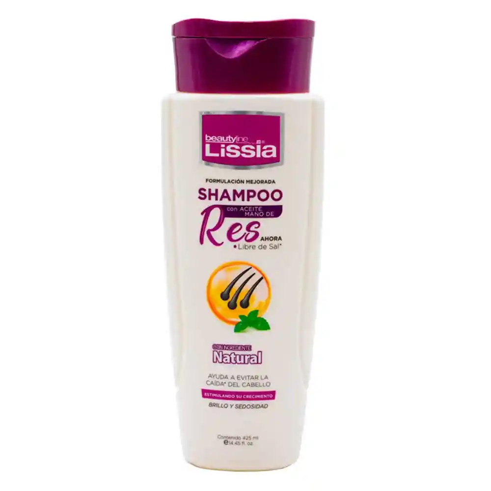 Shampoo Con Aceite Mano De Res Libre De Sal - Lissia X425ml