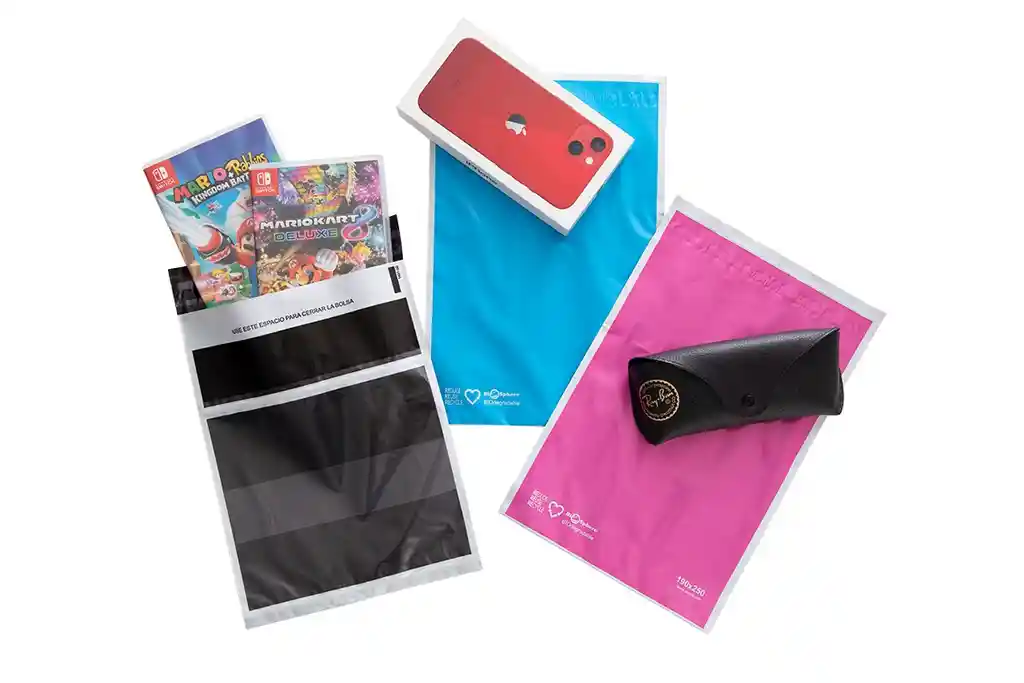 Bolsas 29x38cm Azul Seguridad Porta Guía Para Mensajería 100 Unidades