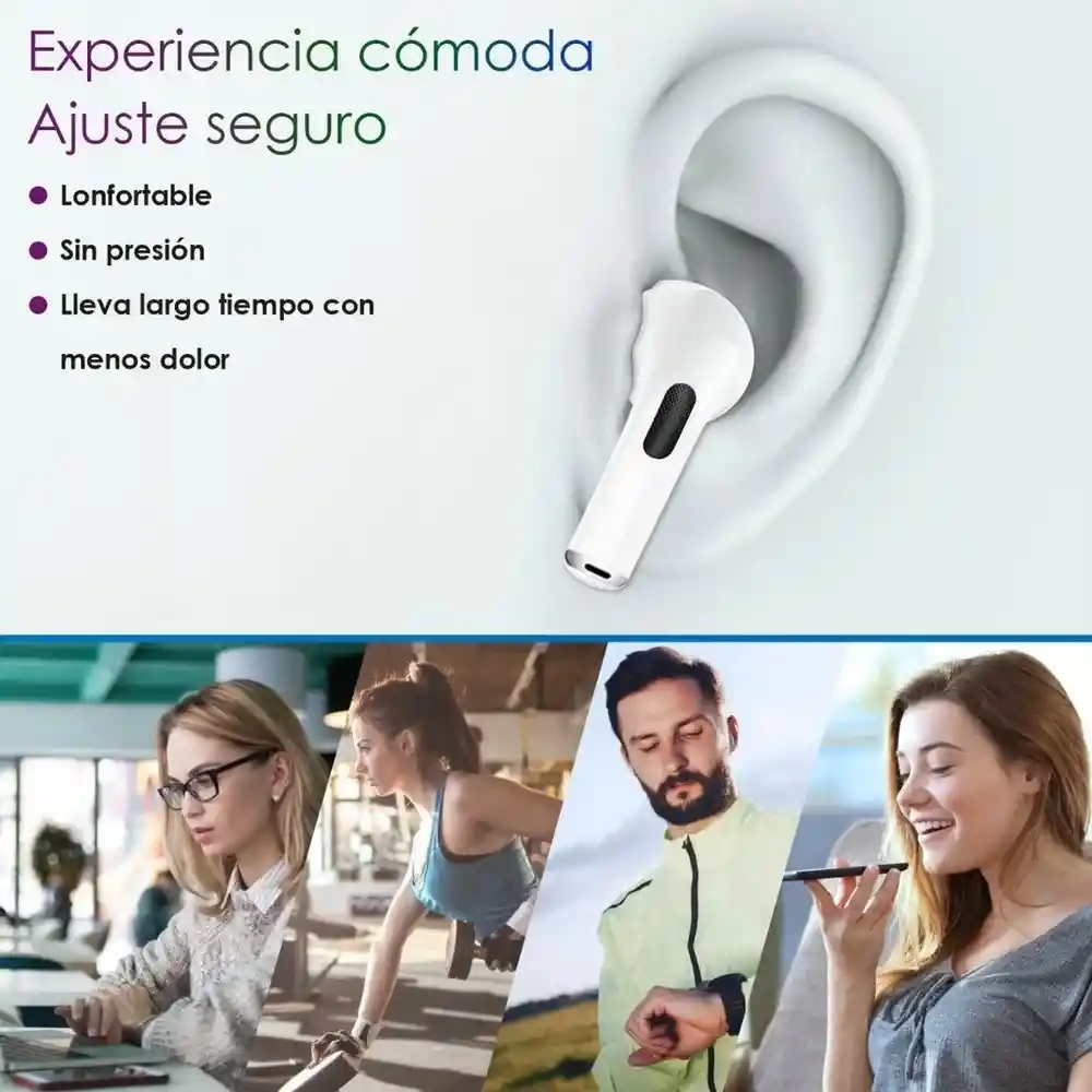 Audífonos Earbuds Bluetooth Manos Libres Color Azul Pastel Aut119