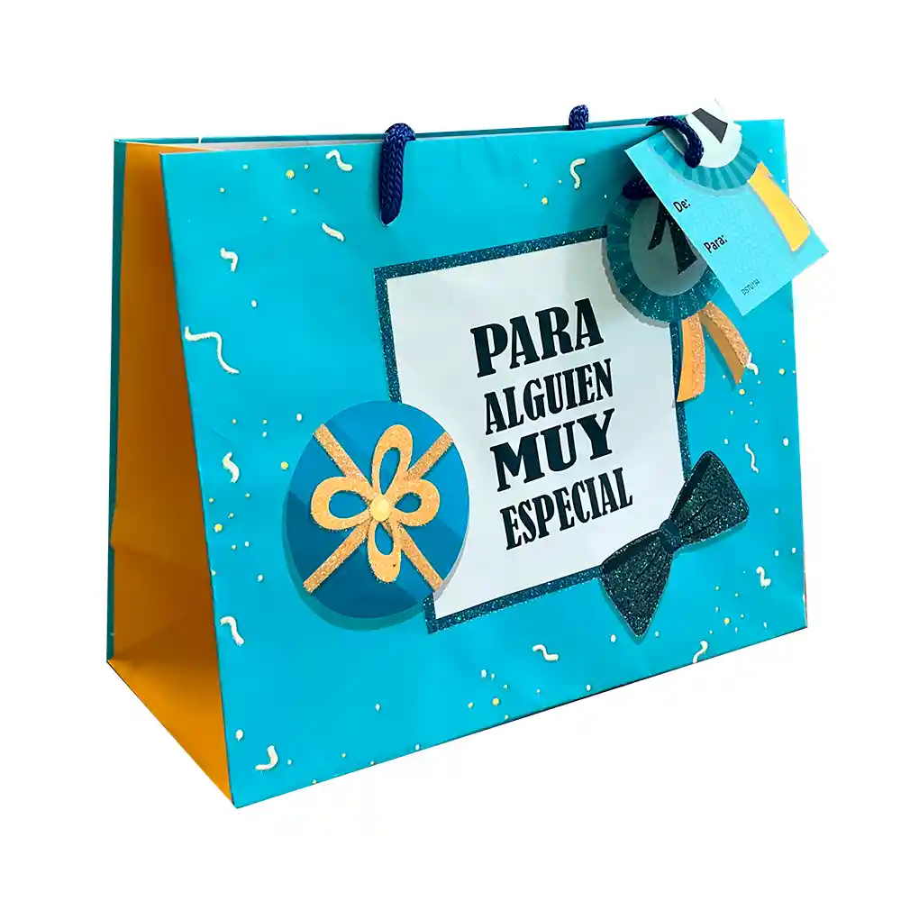 Nico Bolsa De Regalo Premium Pequeña Horizontal Para Papá