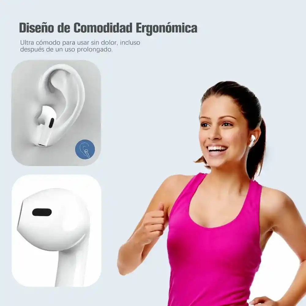 Audífonos Earbuds Bluetooth Manos Libres Color Azul Pastel Aut119