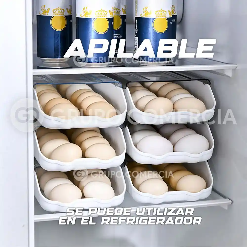 Organizador De Huevos Cocina Nevera 18 Huevos Apilable