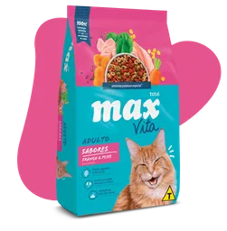 Max Vita Gato Adulto Sabores Frango & Peixe 1 Kg