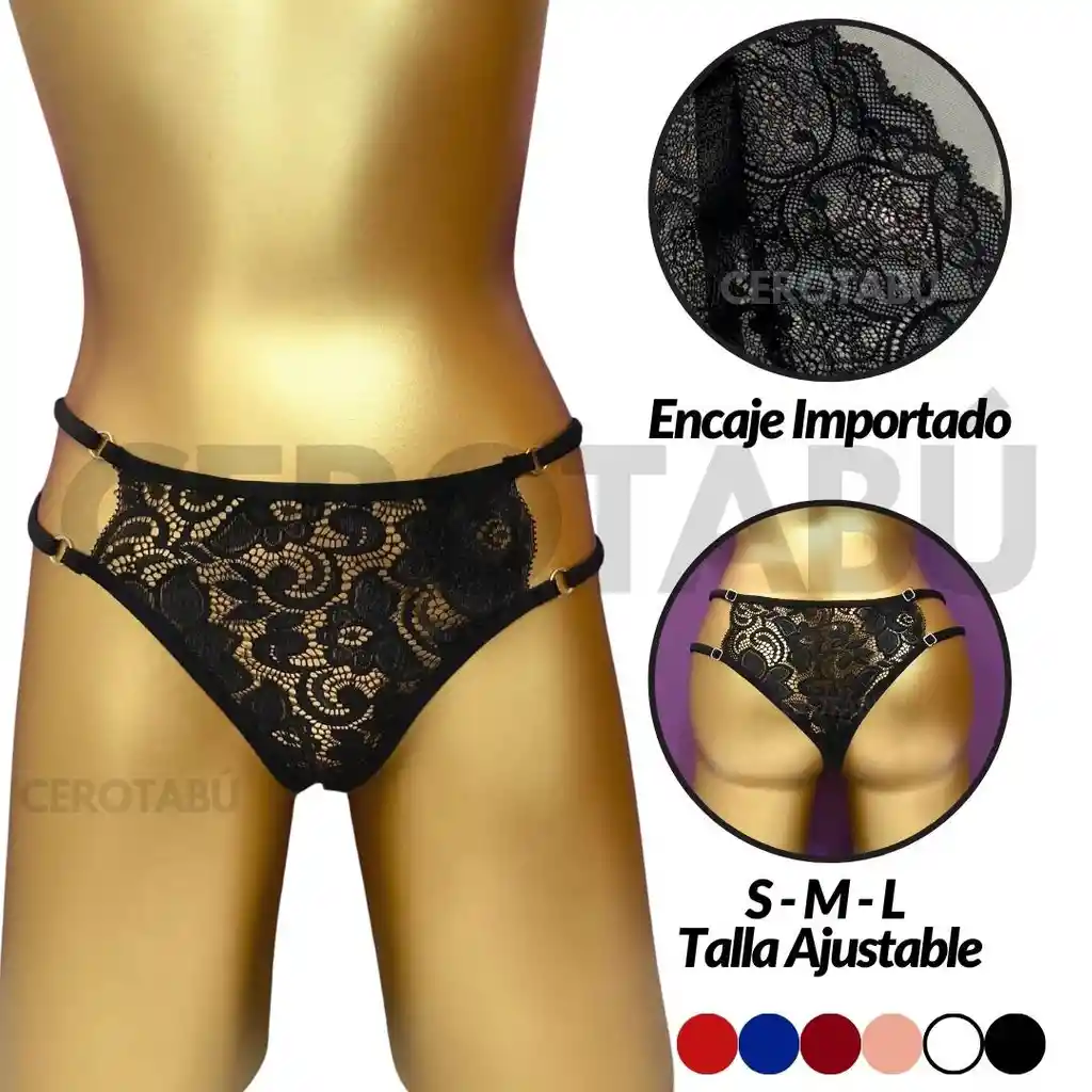 Tanga Panty Pantie Lenceria Premium Calzon Graduable Julieta