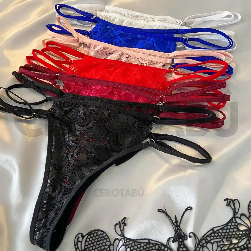 X3 Tanga Panty Pantie Lenceria Premium Calzon Graduable Julieta