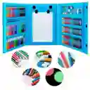 Set Kit Colores Juego Arte/dibujo Creativo Infantil -208 Pcs Azul