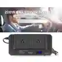 Inversor Portátil Multitoma Para Carro Usb Automovil 200w