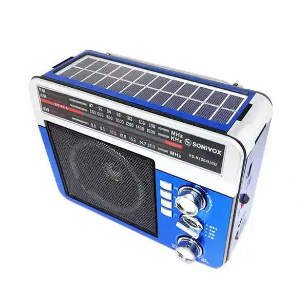 Radio Portátil 3 Bandas Con Panel Solar Y Linterna Led