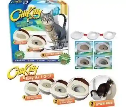Kit Entrenamiento Baño Para Gatos City Kitty