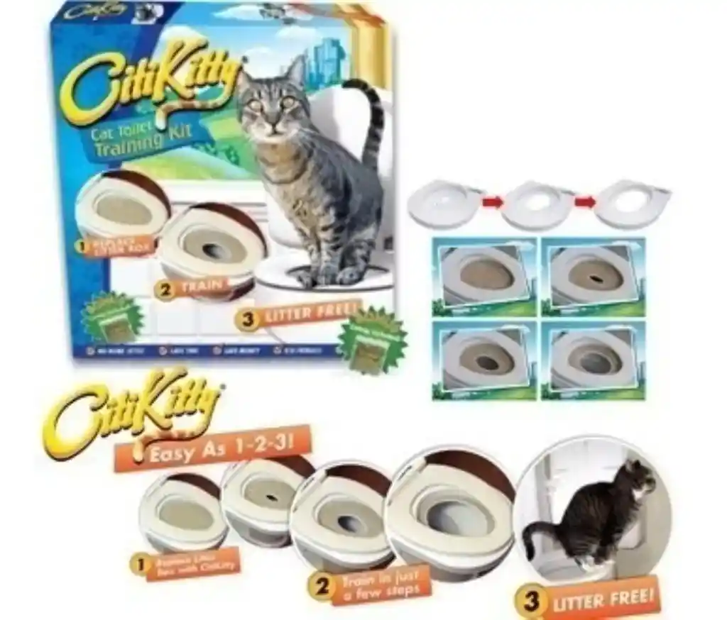 Kit Entrenamiento Baño Para Gatos City Kitty