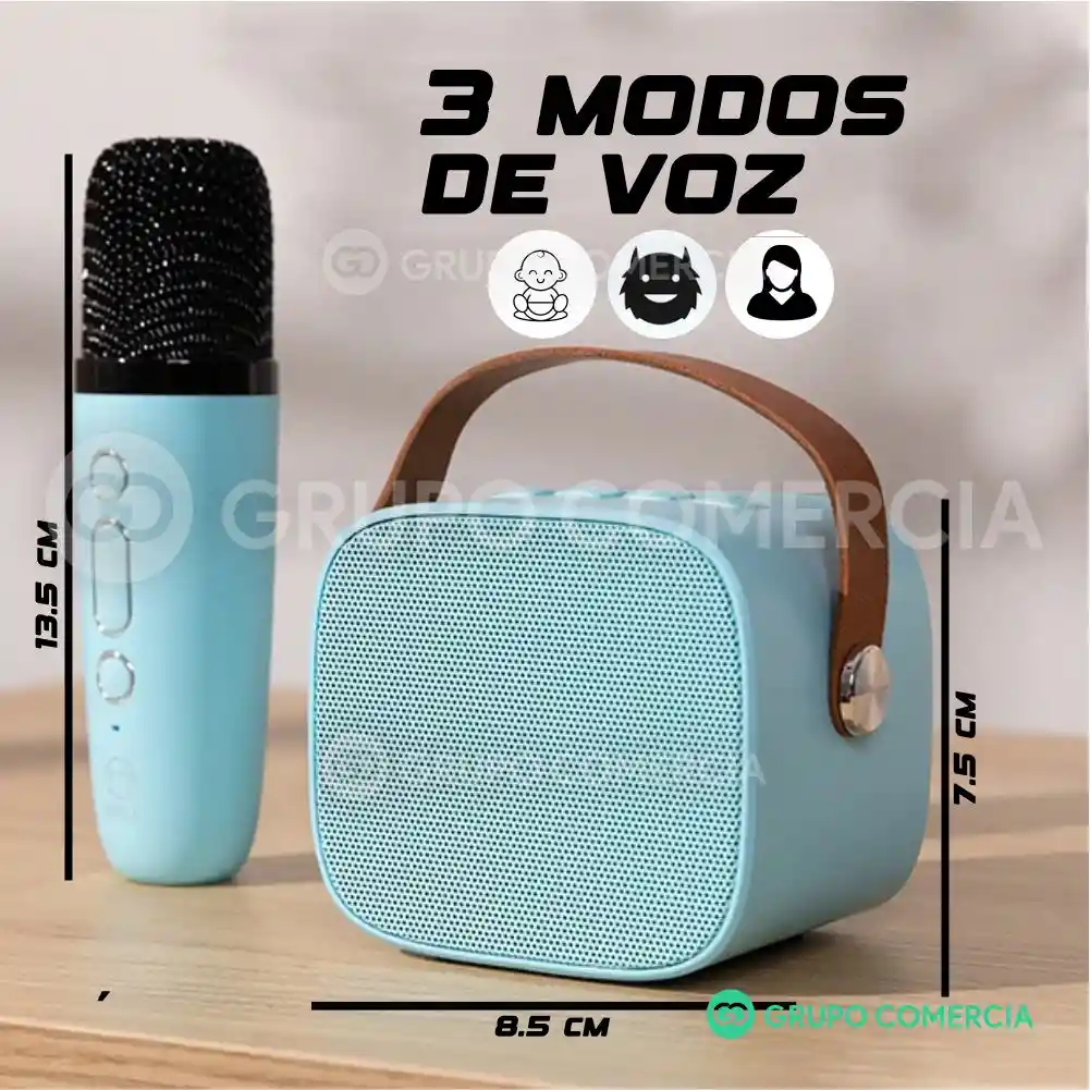 Parlante Karaoke Con Microfono Inlambrico Voz Mágica Kids