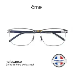 Ame Naissance 8557 Talla 55-15 140 Marco Silver Lente De Filtro De Luz Azul