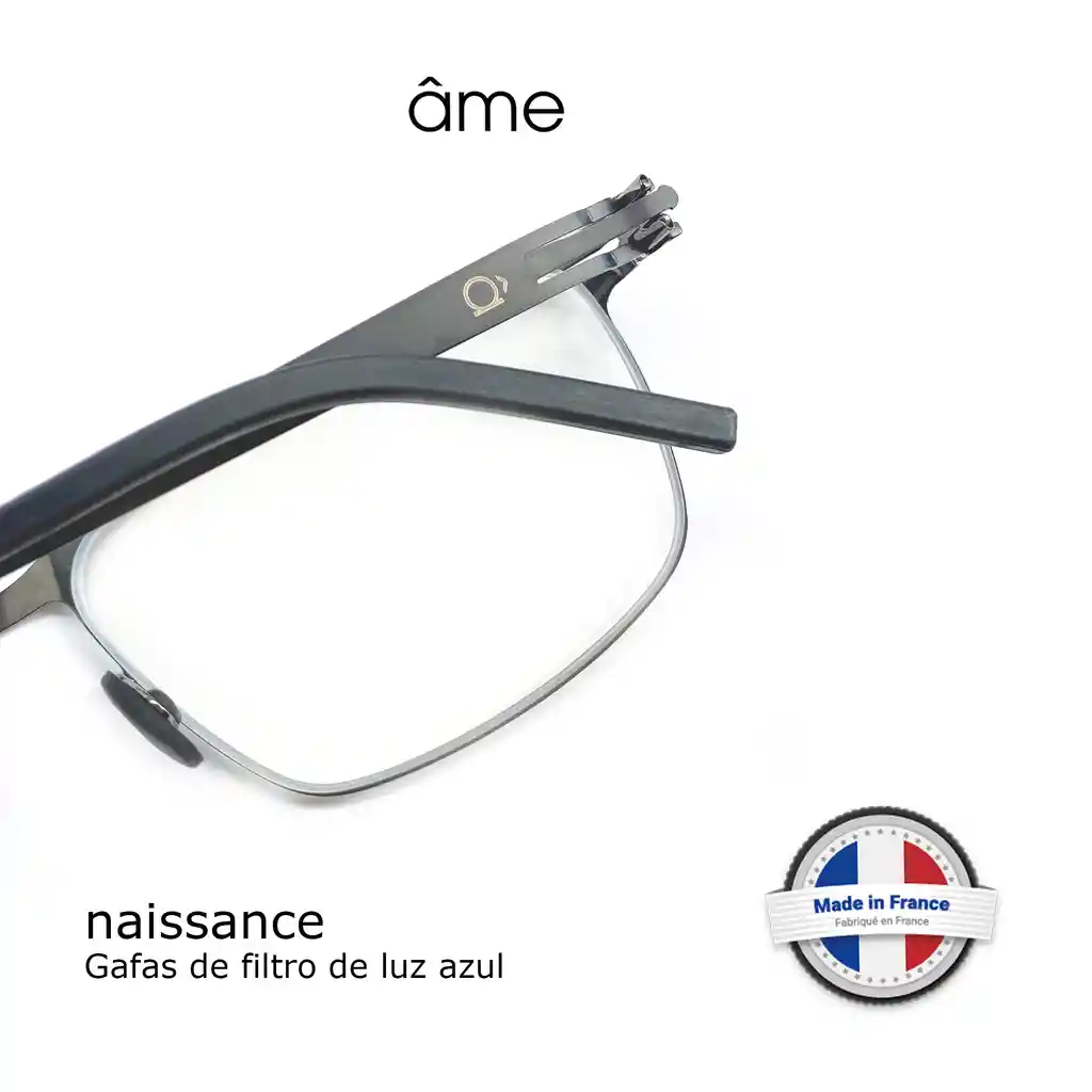 Ame Naissance 8557 Talla 55-15 140 Marco Silver Lente De Filtro De Luz Azul