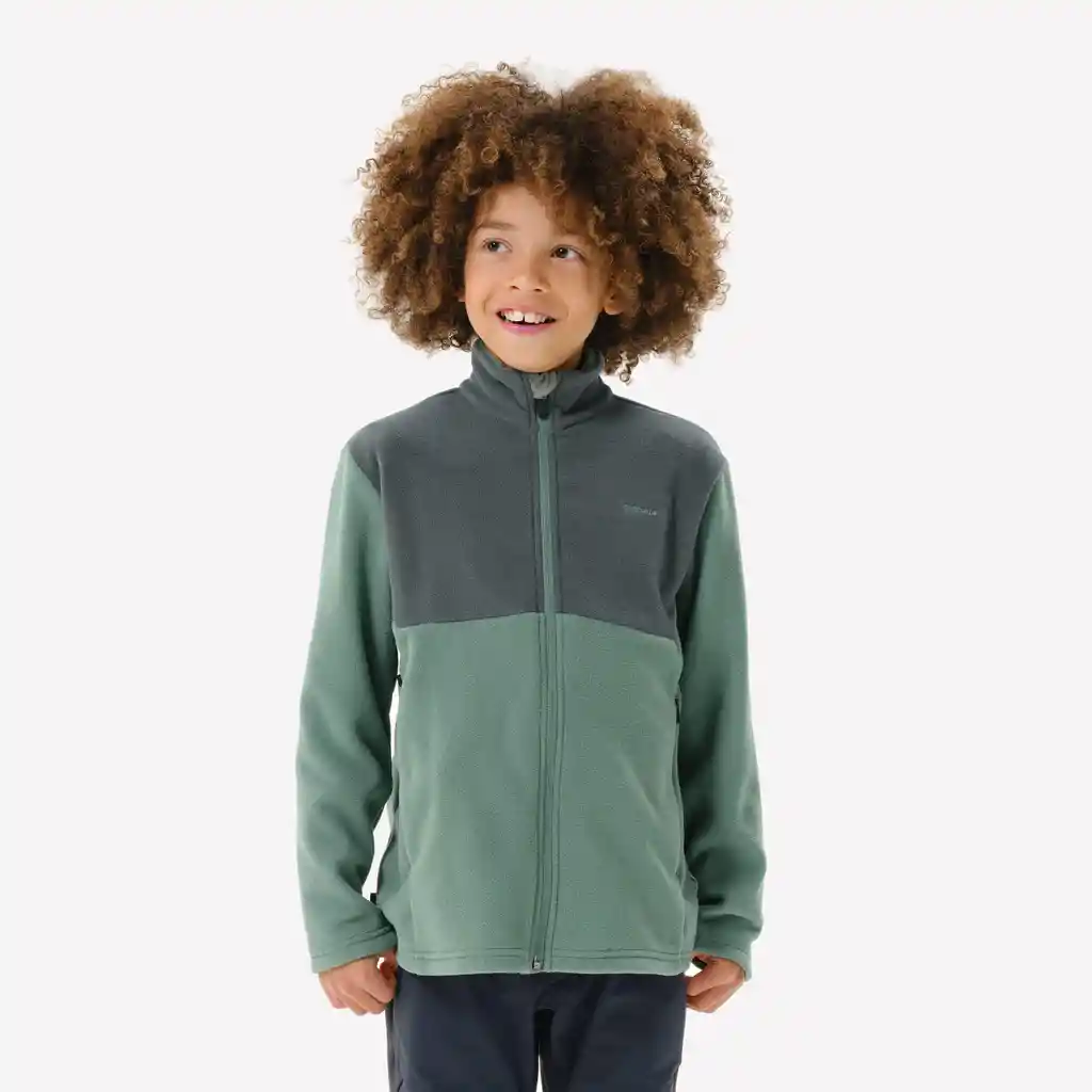 Chaqueta Polar de Senderismo Para Niños 7 - 15 Años Quechua Mh500verde