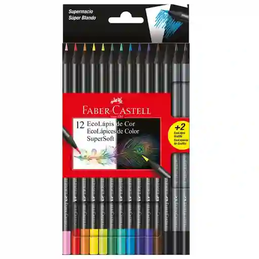 Colores Faber Castell Super Soft X 12 Unidades + 2