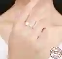 Anillo Para Mujer Ajustable Perlas Fabricado En Plata 925