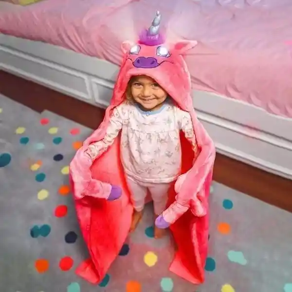 Manta Capa Infantil Con Luz En Los Ojos Con Capucha Cobija