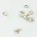 Aretes De Plata Con Perla Grande