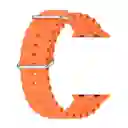 Correa Manilla Silicona Ocean Apple Watch 42mm - 44mm - 45mm - 49mm /smartwatch *naranja*