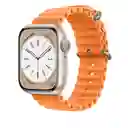 Correa Manilla Silicona Ocean Apple Watch 42mm - 44mm - 45mm - 49mm /smartwatch *naranja*