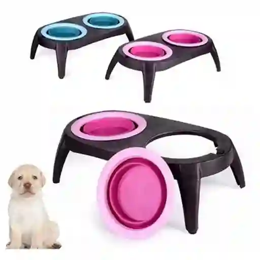 Comedero Doble Plegable Pet Bowl Set