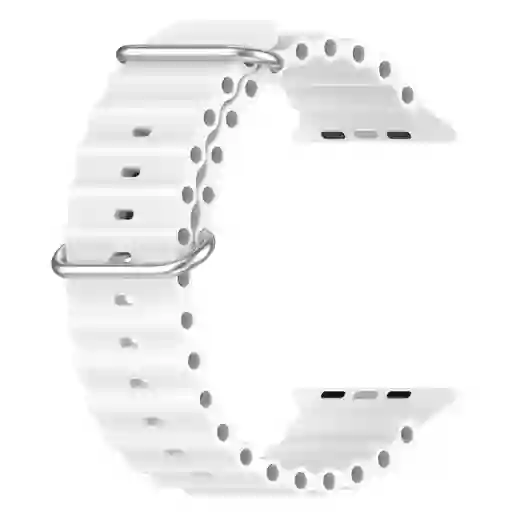 Correa Manilla Silicona Ocean Apple Watch 42mm - 44mm - 45mm - 49mm /smartwatch *blanca*